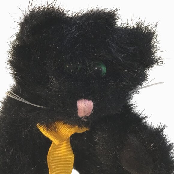 VTG Boyds Jointed Black Kitty Plush Mini Cat Archive Series 4" Collectible 1980s - Picture 3 of 8